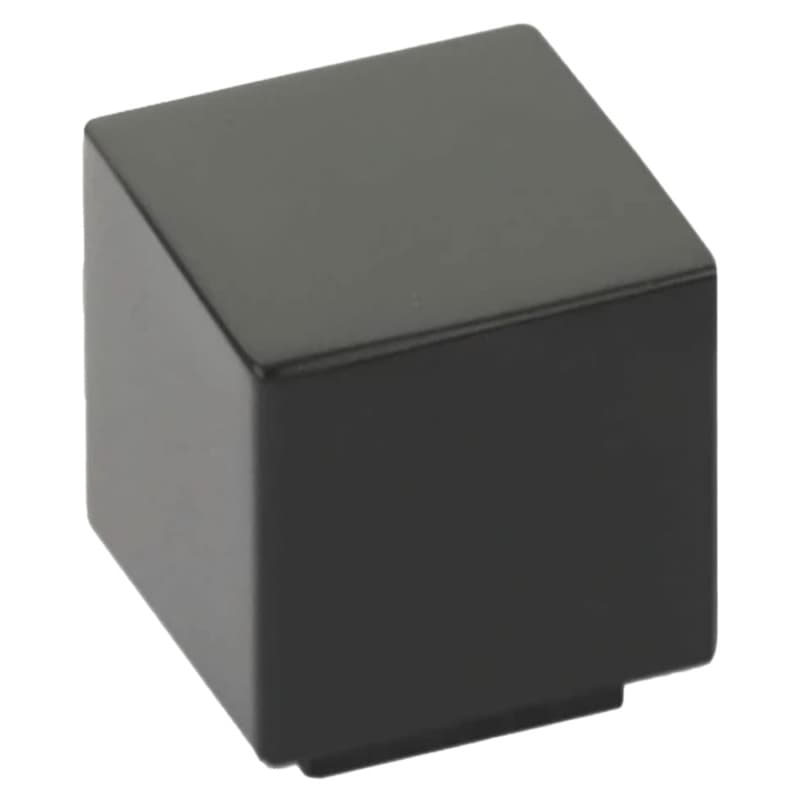 Emtek Modern Rectangular Allerton Knob 1 Inch Flat Black