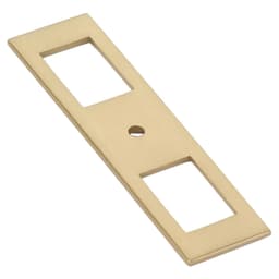 Emtek Modern Backplate for knob, 4" W, Polished Chrome - 86921US26