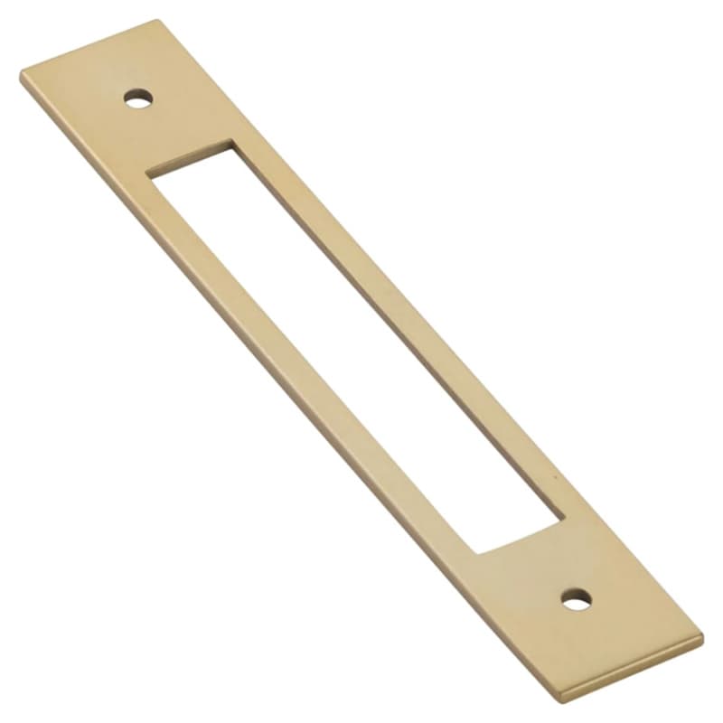 Emtek Modern Backplate for Pull, 4"CC, Satin Brass - 86922US4