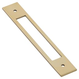Emtek Modern Backplate for Pull, 4"CC, Satin Brass - 86922US4