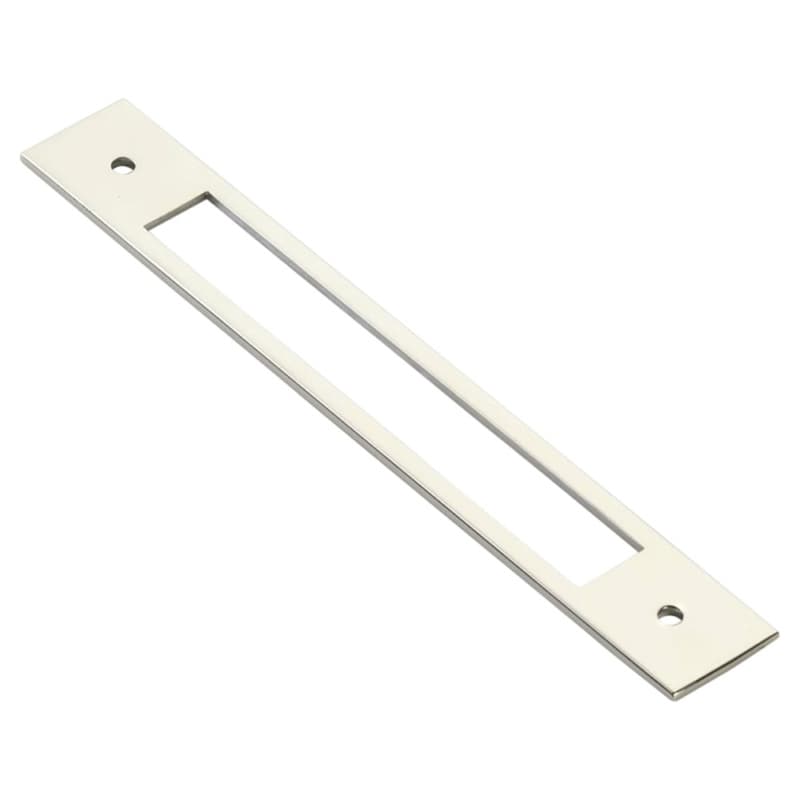 Emtek Modern Backplate for Pull, 10"CC, Polished Nickel - 86926US14