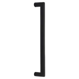 Emtek Sandcast Bronze Rail Appliance Pull, Back-to-Back Mount, 12"CC, Flat Black Bronze Patina - BTB86349FB