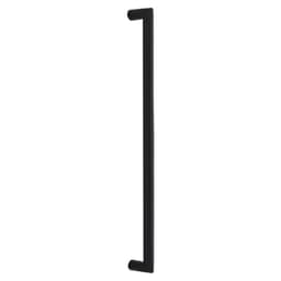 Emtek Sandcast Bronze Rail Appliance Pull, Concealed Surface Mount, 18"CC, Flat Black Bronze Patina - CS86350FB