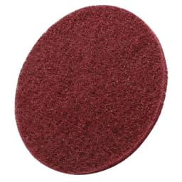 3M Scotch-Brite™ Hookit™ 6" Medium No Hole Non-Woven Sanding Disc, Maroon