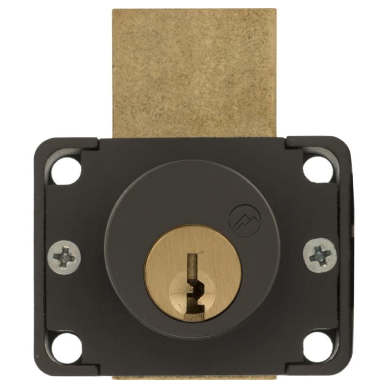 800 Schlage C Keyway Pin Tumbler Deadbolt Drawer Lock, Oil Rubbed Bronze, Keyed to O-Bit Key, Cylinder Length 1-1/8"