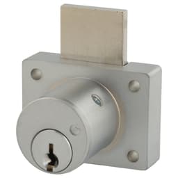 800 Schlage C Keyway  Pin Tumbler Deadbolt Drawer Lock, Satin Chrome, Keyed Different, Cylinder Length 1-3/8"