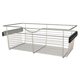 Rev-A-Shelf Steel 30"W x 16"D x 11"H Side Mount Satin Nickel Closet Basket, CB-301611SN-3