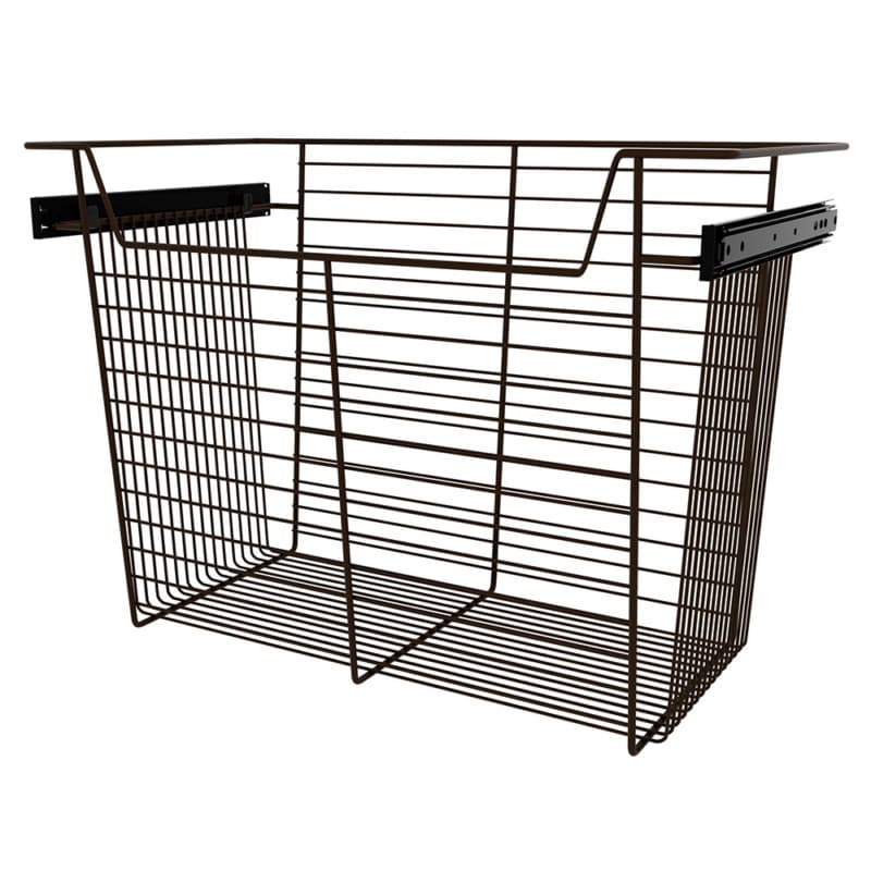 Sidelines Steel 24"W x 14"D x 17"H Side Mount Bronze Closet Basket, CBSL-241417BZ-3