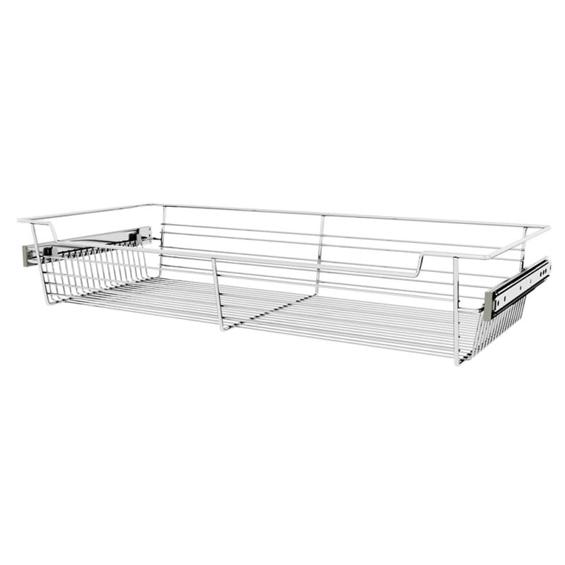 Sidelines 30" x 14" x 5" Pull-Out Closet Basket, Chrome, CBSL-301405CR-3