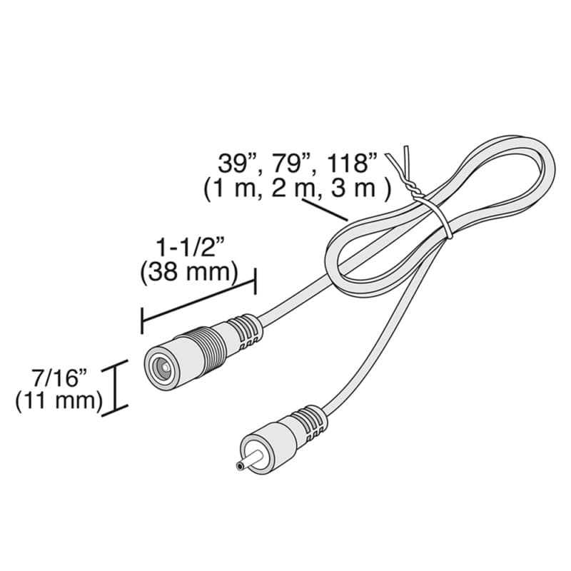 Snap Panel Starter Extension Cord, 118"