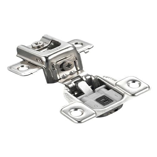 Salice Series CU 3 Cam Soft-Close Silentia 1" Overlay Face-Frame Hinges Nickel, 106° Dowel - CUR32D9R
