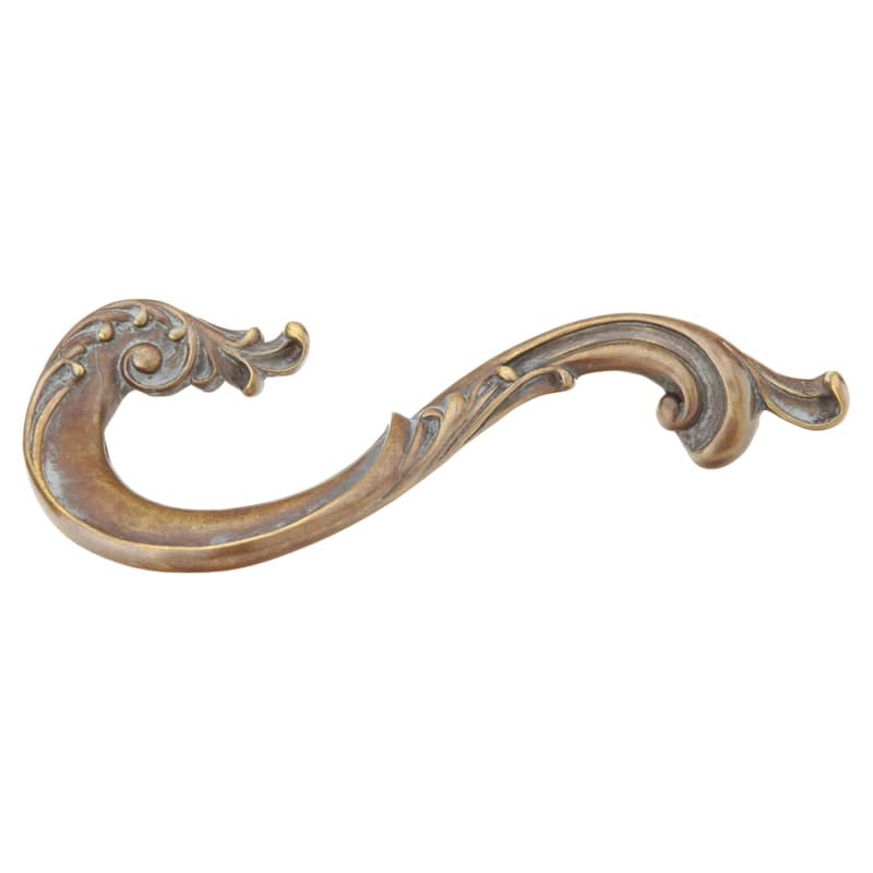 Schaub French Court Left Hand Pull, 3-1/2"CC, Monticello Brass - 935L-MBR