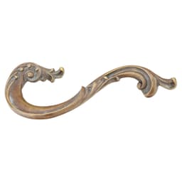 Schaub French Court Left Hand Pull, 3-1/2"CC, Monticello Brass - 935L-MBR
