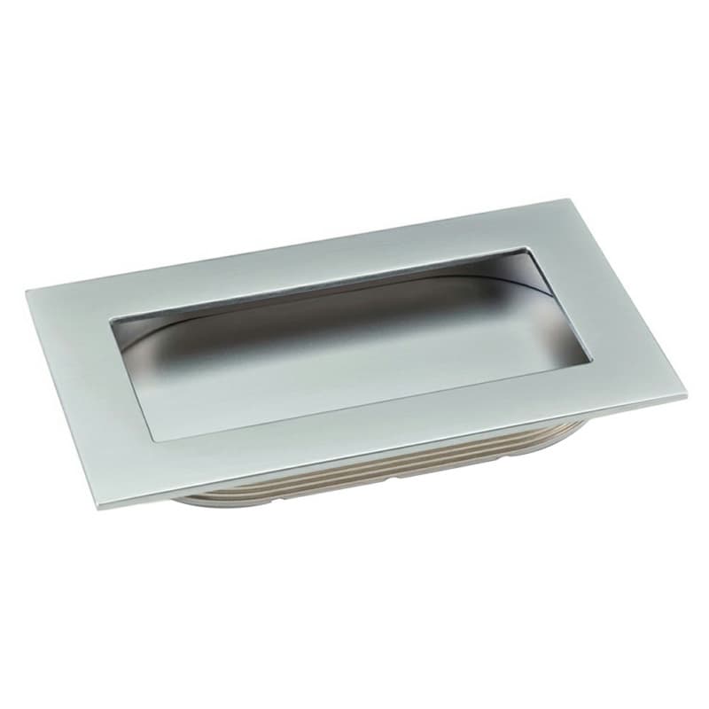 Mockett 4-23/32" Rectangular Frame Flush Pull, Matte Chrome