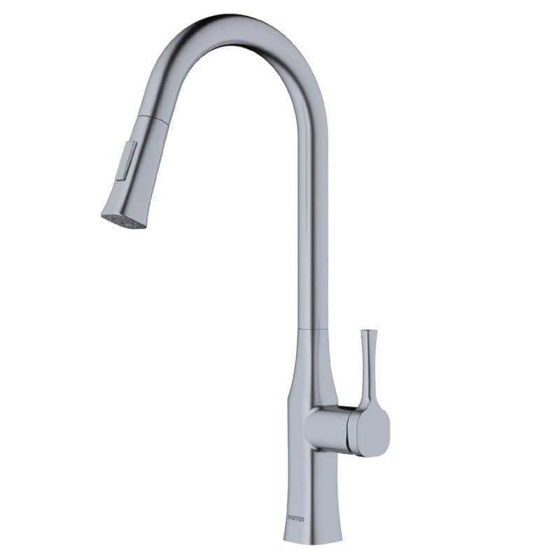Karran Standerton Single Handle Pull-Down Kitchen Faucet, Stainless Steel, KKF140SS