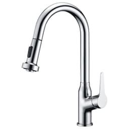 Karran Scottsdale Chrome Single Handle Pull-Down Dual Function Kitchen Faucet, 1.8GPM, 360 Degree, ADA Compliant, KKF250C