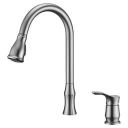 Karran Hillwood ADA Single Handle Pull-Down Kitchen Faucet, Stainless Steel, KKF260SS