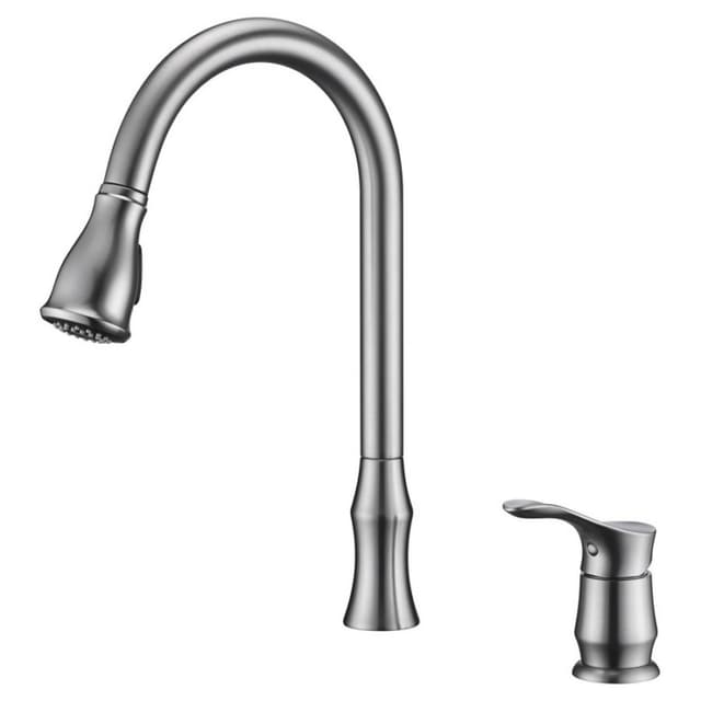Karran Hillwood Single Handle Pull-Down Dual Function Kitchen Faucet, 1.8GPM, 360 Degree, ADA Compliant