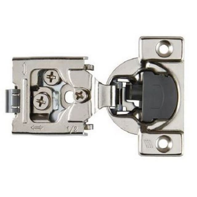 Hettich Optimat 3D 105&deg; Clip-On Face Frame Hinge Self-Closing 1/2" Overlay   Dowel Mount 9295583