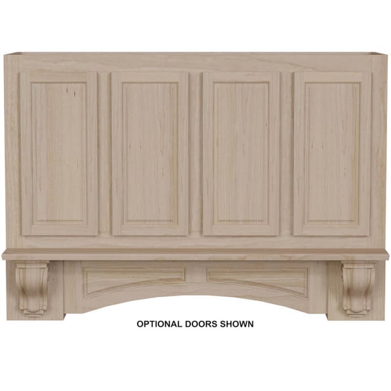 VMI 48"W Cherry Mantel with Corbels Series Wall Mount Range Hood - FDWHMT01 48C