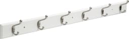 Liberty White and Satin Nickel Coat and Hat Hook Rack, 45", Flat White & Satin Nickel - 45CHHR-WSN-L1