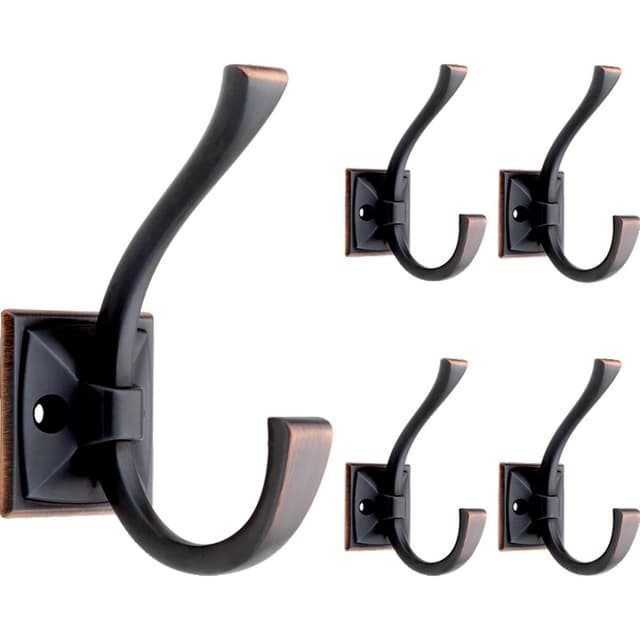 Franklin Brass Ruavista Coat and Hat Hook, Satin Gold, 5/Pack - B48022K-SG-C