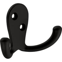 Franklin Brass Double Prong Hook, Matte Black, 10/Pack - B12092K-FB-C