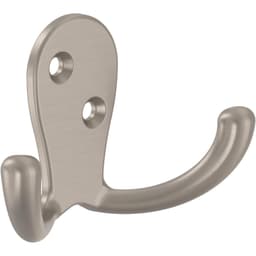 Franklin Brass Double Prong Hook, Nickel, 10/Pack - B12092K-NIC-C