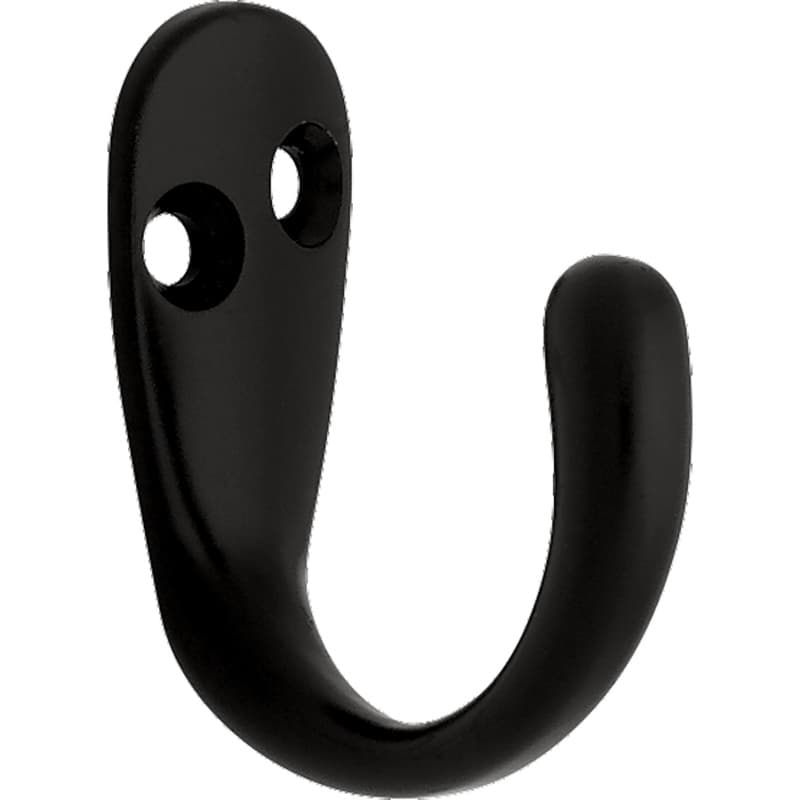 Franklin Brass Single Prong Hook, Matte Black, 10 per pack - B12093K-FB-C