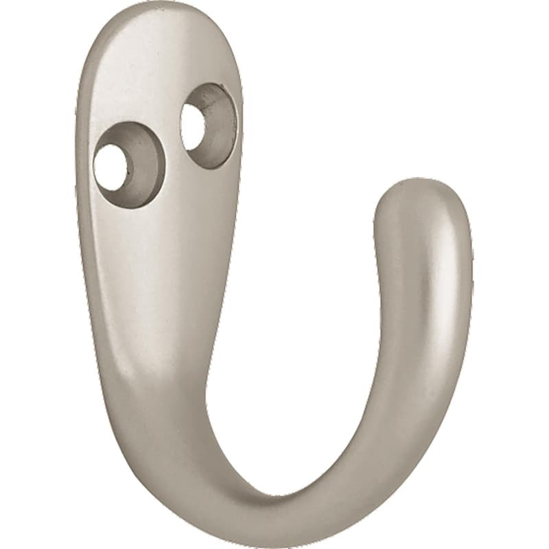 Franklin Brass Single Prong Hook, Nickel, 10 per pack - B12093K-NIC-C