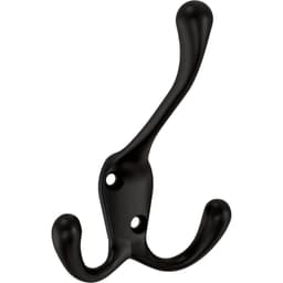 Franklin Brass Triple Prong Hook, Matte Black, 10/Pack - B13539K-FB-C