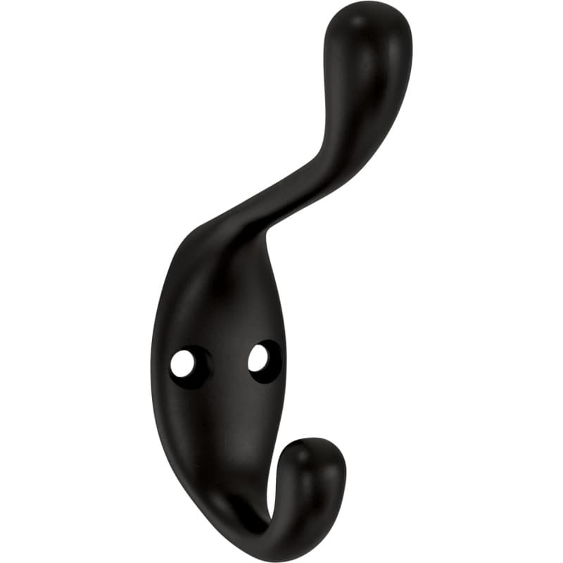 Franklin Brass Heavy Duty Coat & Hat Hook, Matte Black, 10 per pack - B34864K-FB-C