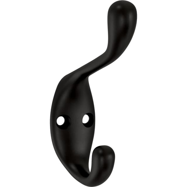 Franklin Brass Heavy Duty Coat & Hat Hook, Matte Black, 10/Pack - B34864K-FB-C