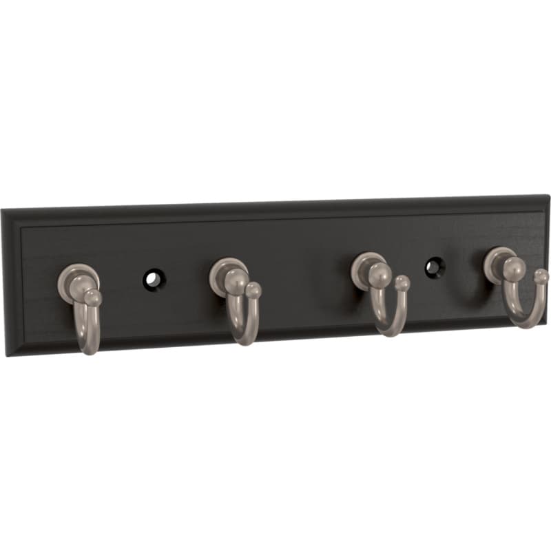 Key Tidy with 4 Hooks, 7", Matte Black & Matte Nickel, 2/Pack - B46711K-218-R2