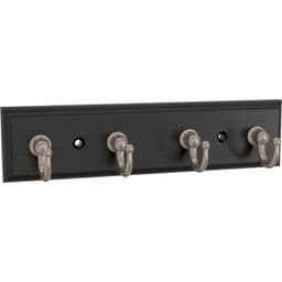 Key Tidy with 4 Hooks, 7", Matte Black & Matte Nickel, 2/Pack - B46711K-218-R2
