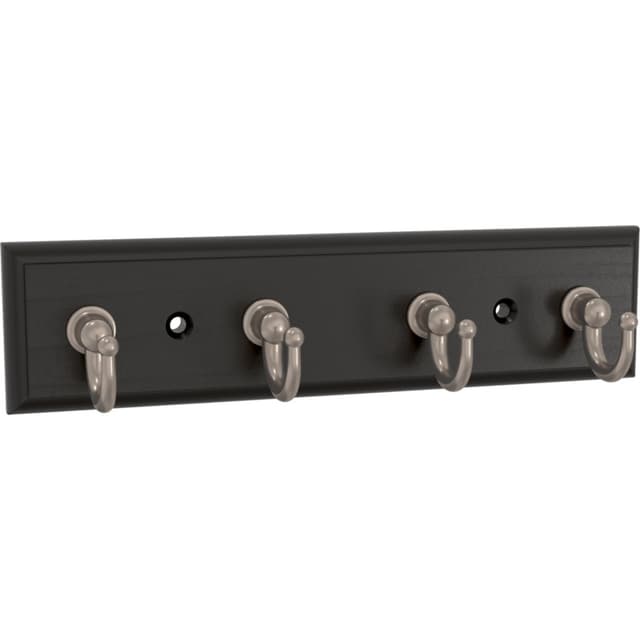 Key Tidy with 4 Hooks, 7", Matte Black & Matte Nickel, 2/Pack - B46711K-218-R2