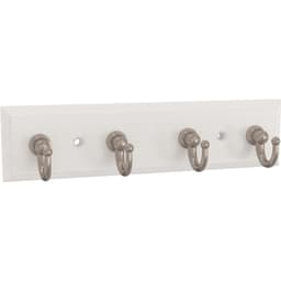 Key Tidy with 4 Hooks, 7", Pure White & Nickel, 2/Pack - B46711K-PMN-R2