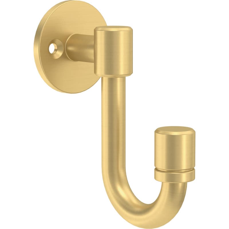 Franklin Brass Bar Single Prong J Hook, 3-5/8" (91mm), Modern Gold, 4 per pack - B47246K-117-C
