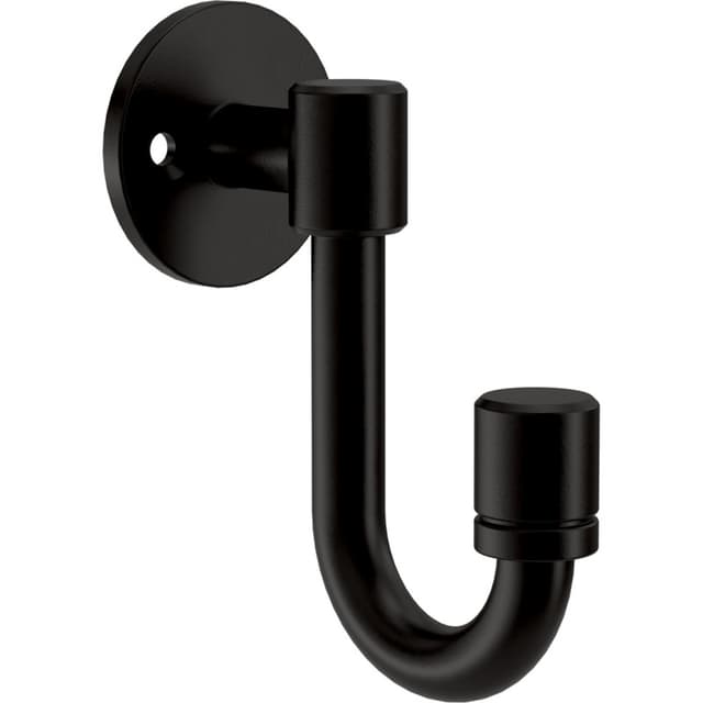 Franklin Brass Bar Single Prong J Hook, 3-5/8" (91mm), Matte Black, 4/Pack - B47246K-FB-C