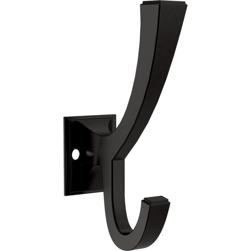 Franklin Brass Classic Edge Front Mounted Coat and Hat Hook, 4", Matte Black, 4 per pack - B47250K-FB-C