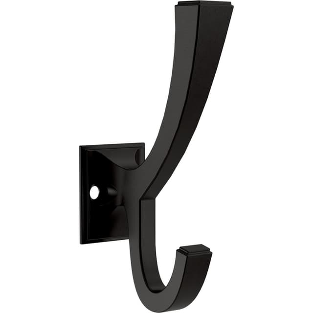 Classic Edge Front Mounted Coat and Hat Hook, 4", Matte Black, 4/Pack - B47250K-FB-C
