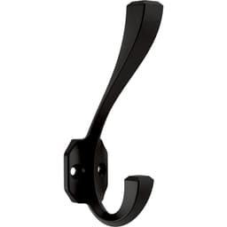 Franklin Brass Napier Coat and Hat Hook, 4-3/4" (120mm), Matte Black, 4/Pack - B47254K-FB-C