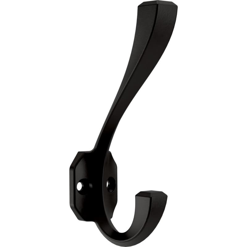 Franklin Brass Napier Coat and Hat Hook, 4-3/4" (120mm), Matte Black, 4 per pack - B47254K-FB-C