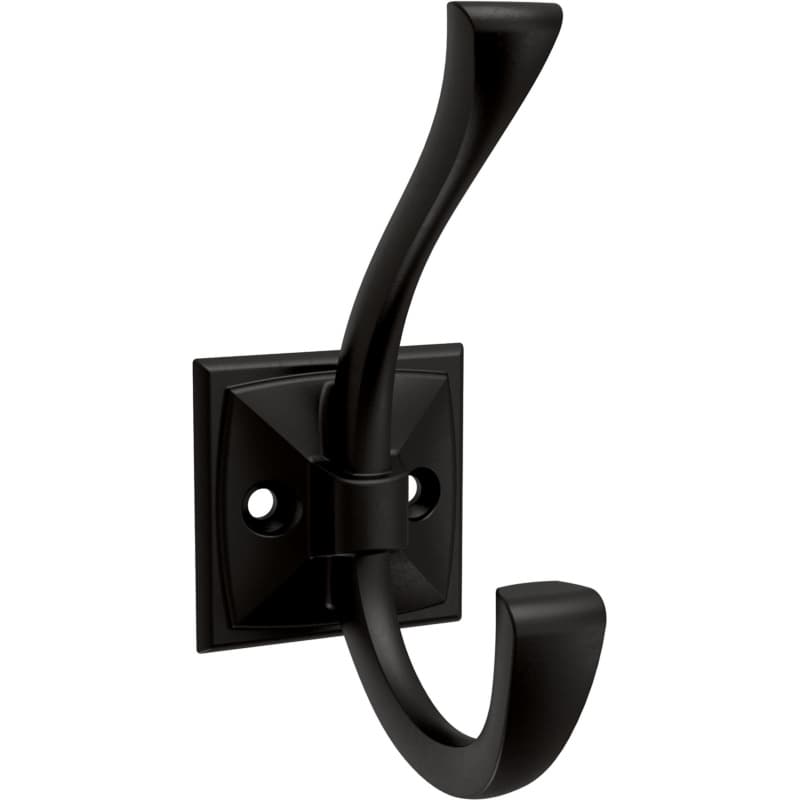 Franklin Brass Ruavista Coat and Hat Hook, Matte Black, 5/Pack - B48022K-FB-C