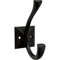 Franklin Brass Ruavista Coat and Hat Hook, Matte Black, 5/Pack - B48022K-FB-C