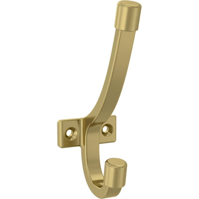 Franklin Brass Modern Angled Pilltop Coat and Hat Hook, Satin Gold, 5 per pack - B48023K-SG-C