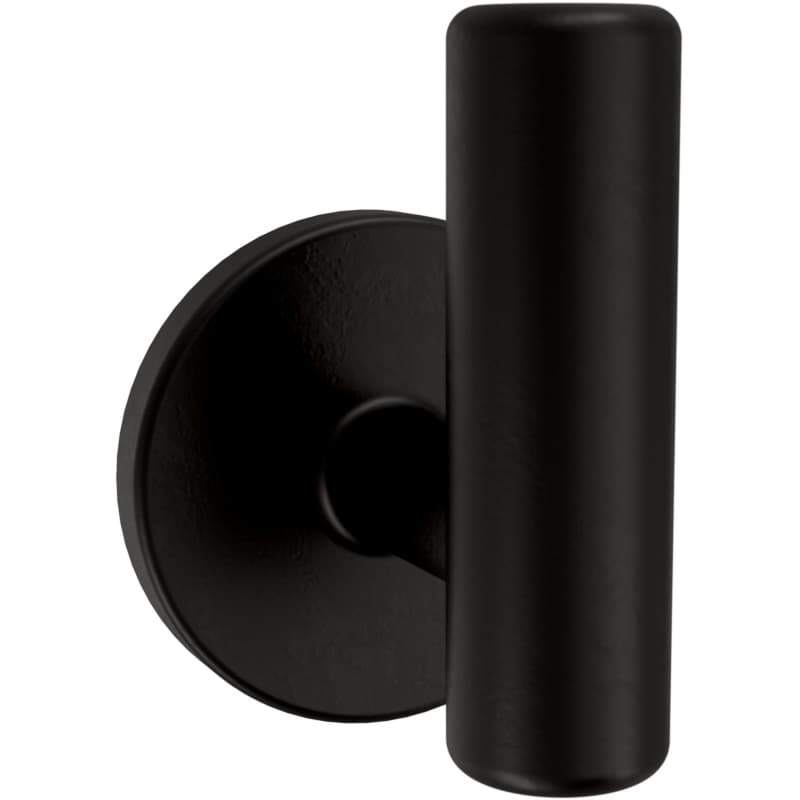 Franklin Brass Cylindrical Post Single Prong Hook, Matte Black, 5 per pack - B48024K-FB-C