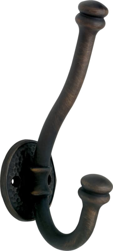 Franklin Brass Jumbo Hammered Hook, Brushed Oil Rubbed Bronze, 5 per pack - FBHAMH5-OB2-C