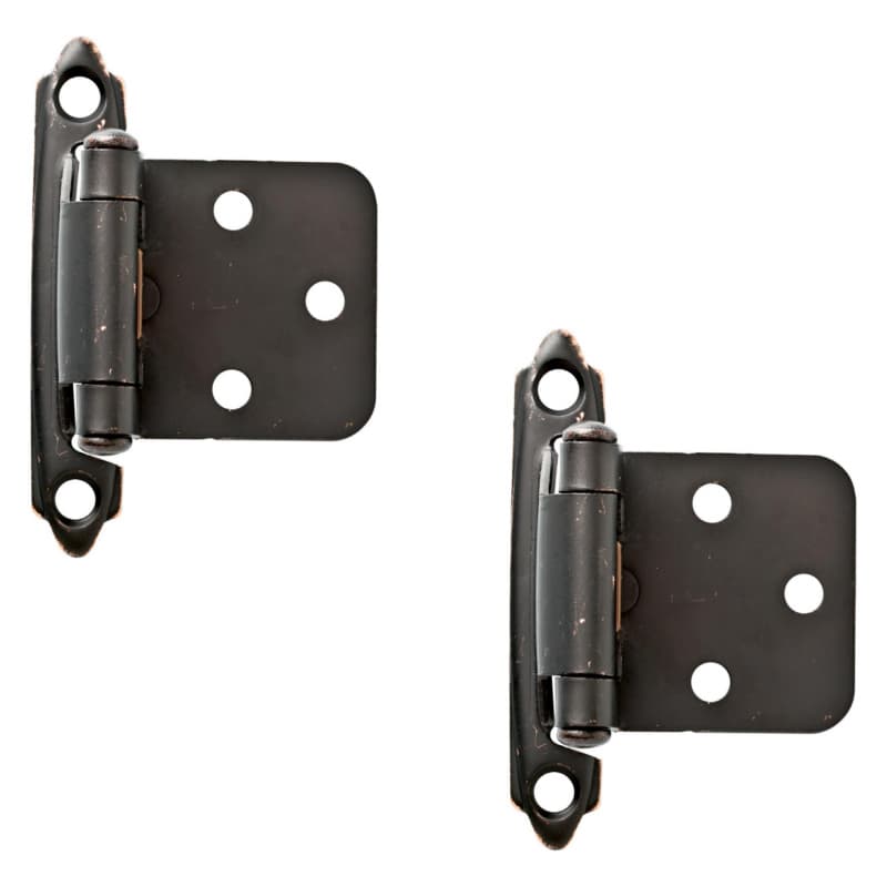 Liberty Self-Closing Overlay Hinge, Bronze With Copper Highlights, 2/Pack - H0103BC-VBC-CP