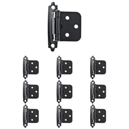 Liberty Self-Closing Overlay Hinge, Matte Black, 10/Pack - H0103BL-FB-SP